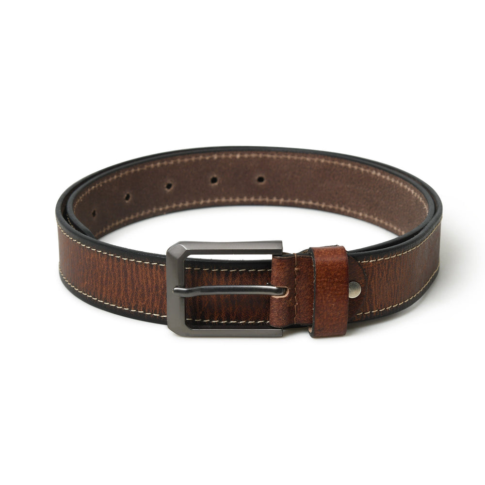 The Artisan Belt — Full-Grain Dark Brown Leather