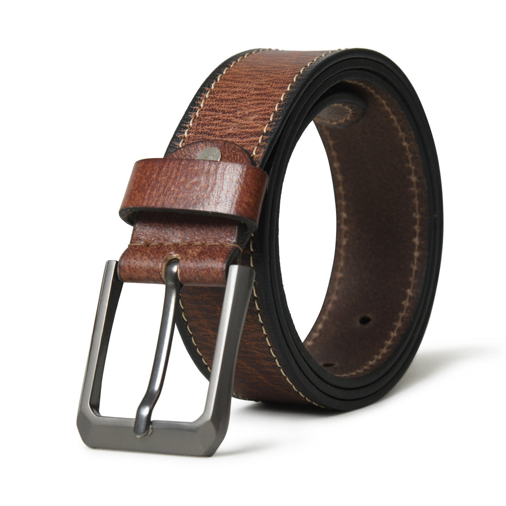 The Artisan Belt — Full-Grain Dark Brown Leather