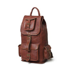 Leather Travel & College Backpack + Free Leather Journal