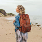 Personalized Genuine Buffalo Leather Backpack – Travel & College