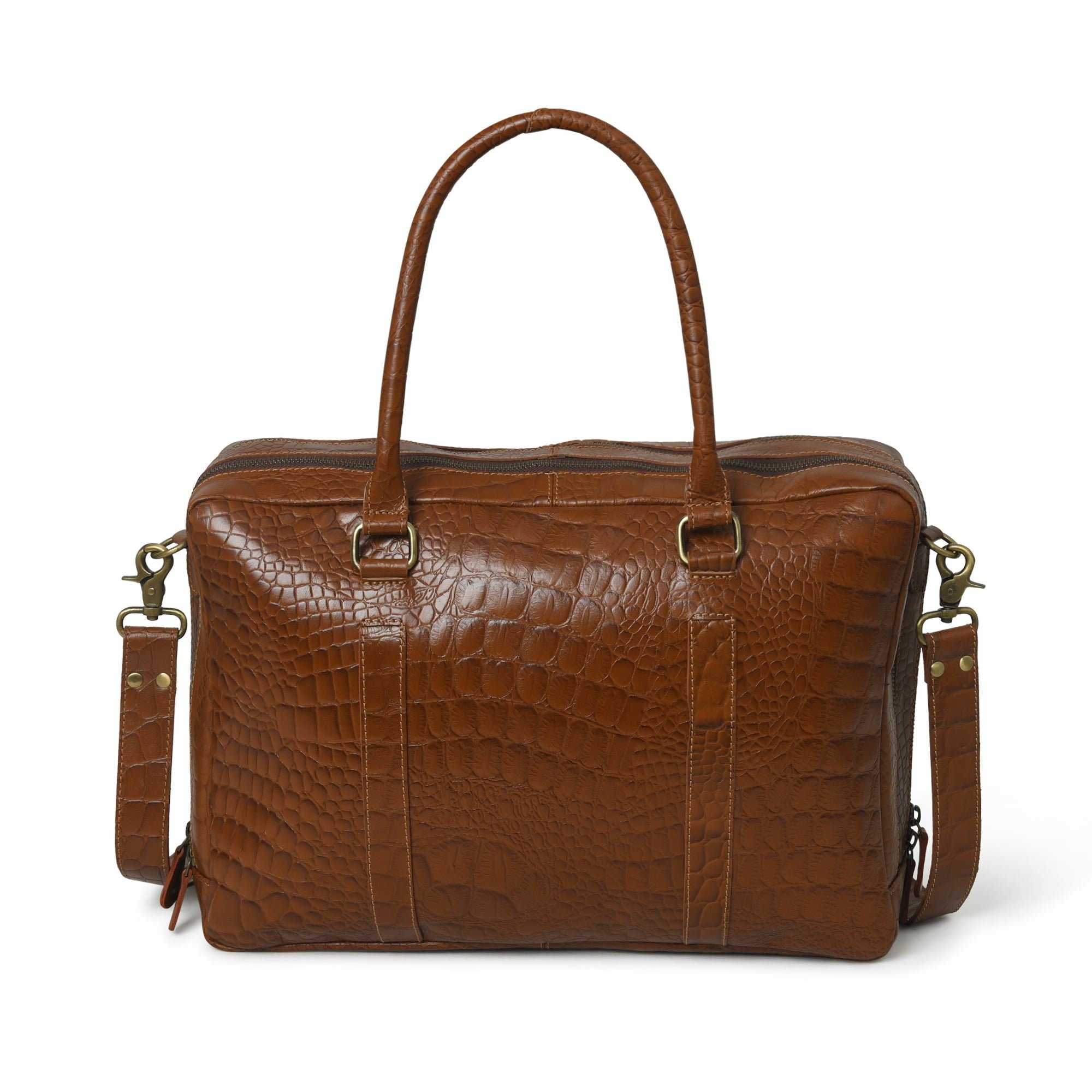 Full Grain Buffalo Leather Briefcase – Laptop Crossbody for Men & Women