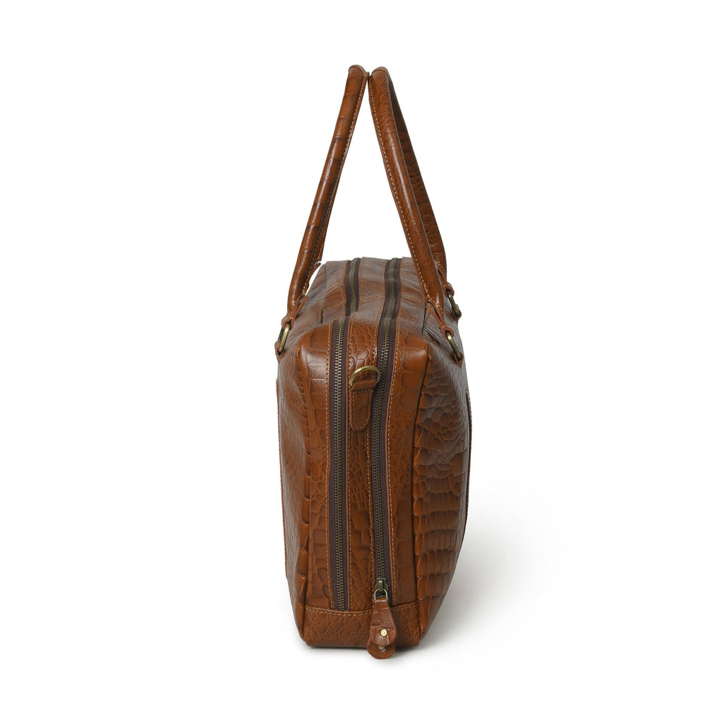 Full Grain Buffalo Leather Briefcase – Laptop Crossbody for Men & Women