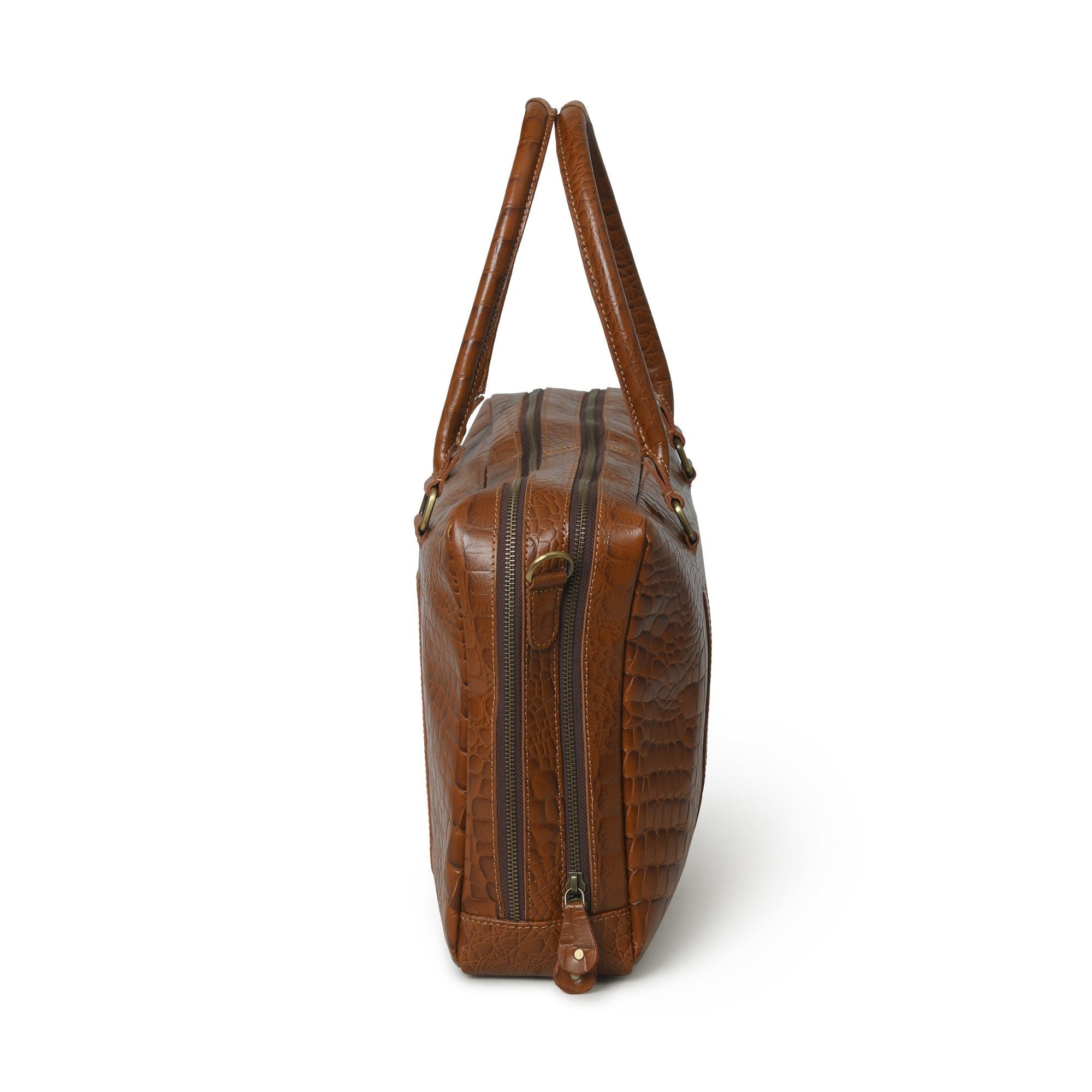 Full Grain Buffalo Leather Briefcase – Laptop Crossbody for Men & Women