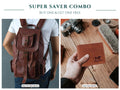 Leather Multipurpose Backpack + Free Wallet – Super Saver Combo