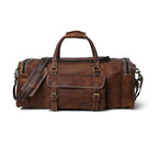 Leather Weekender Duffel Bag + Free Leather Journal