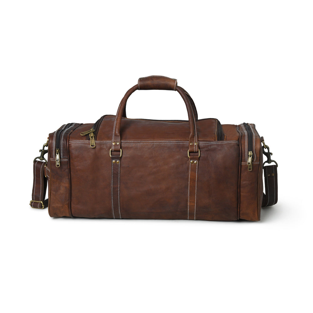 Leather Weekender Duffel Bag + Free Leather Journal