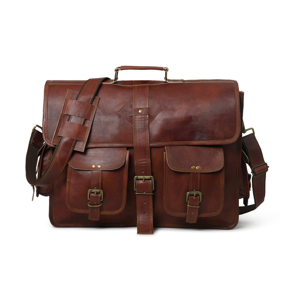 The Summit Leather Set — Briefcase + Journal