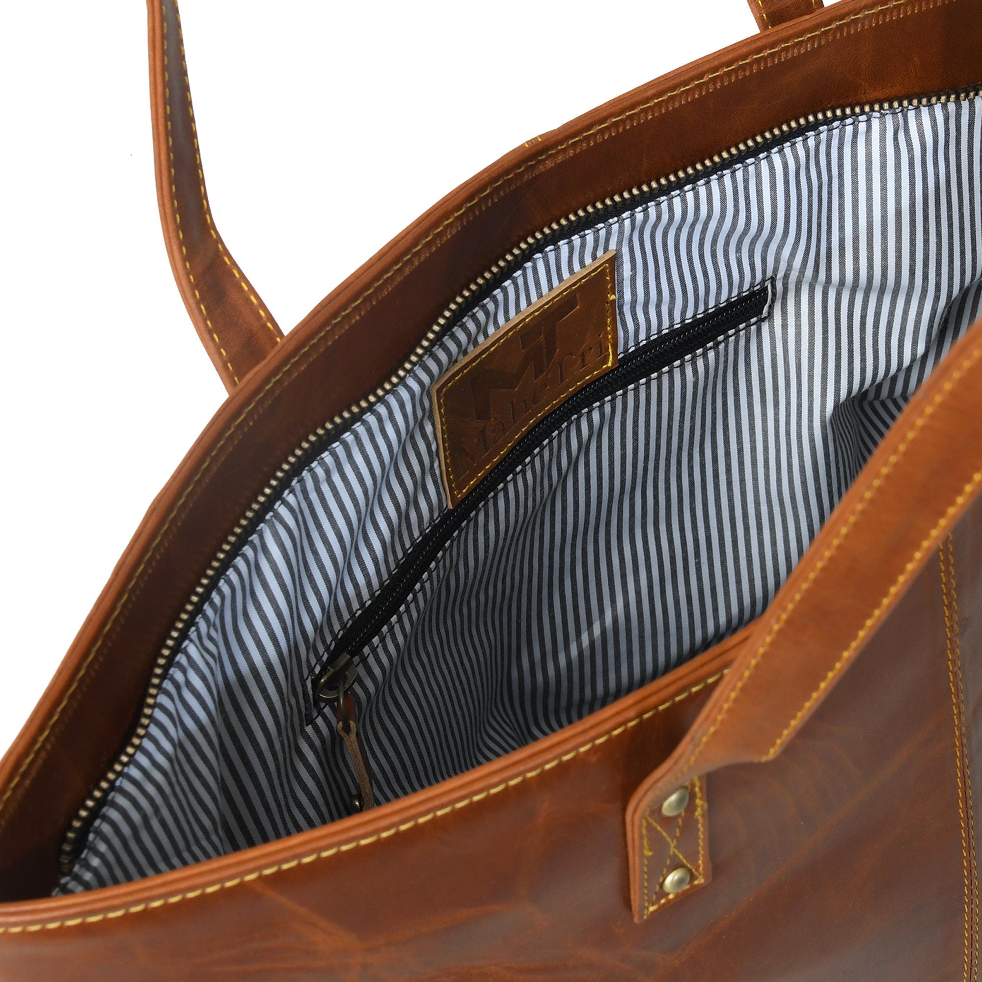 Women's Buffalo Leather Tote Bag + Free Clutch Wallet – Gift for Her