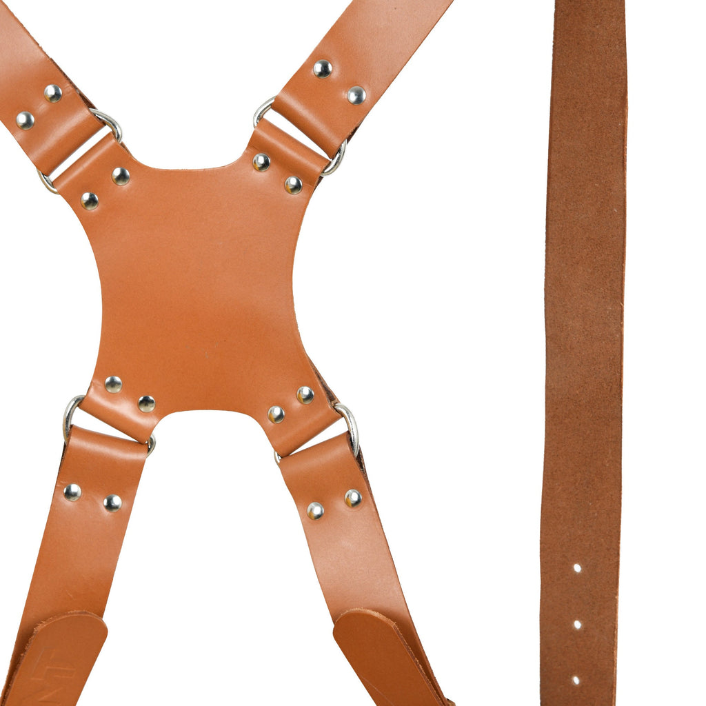 Photographer's Combo – Leather Camera Bag + Dual Camera Harness
