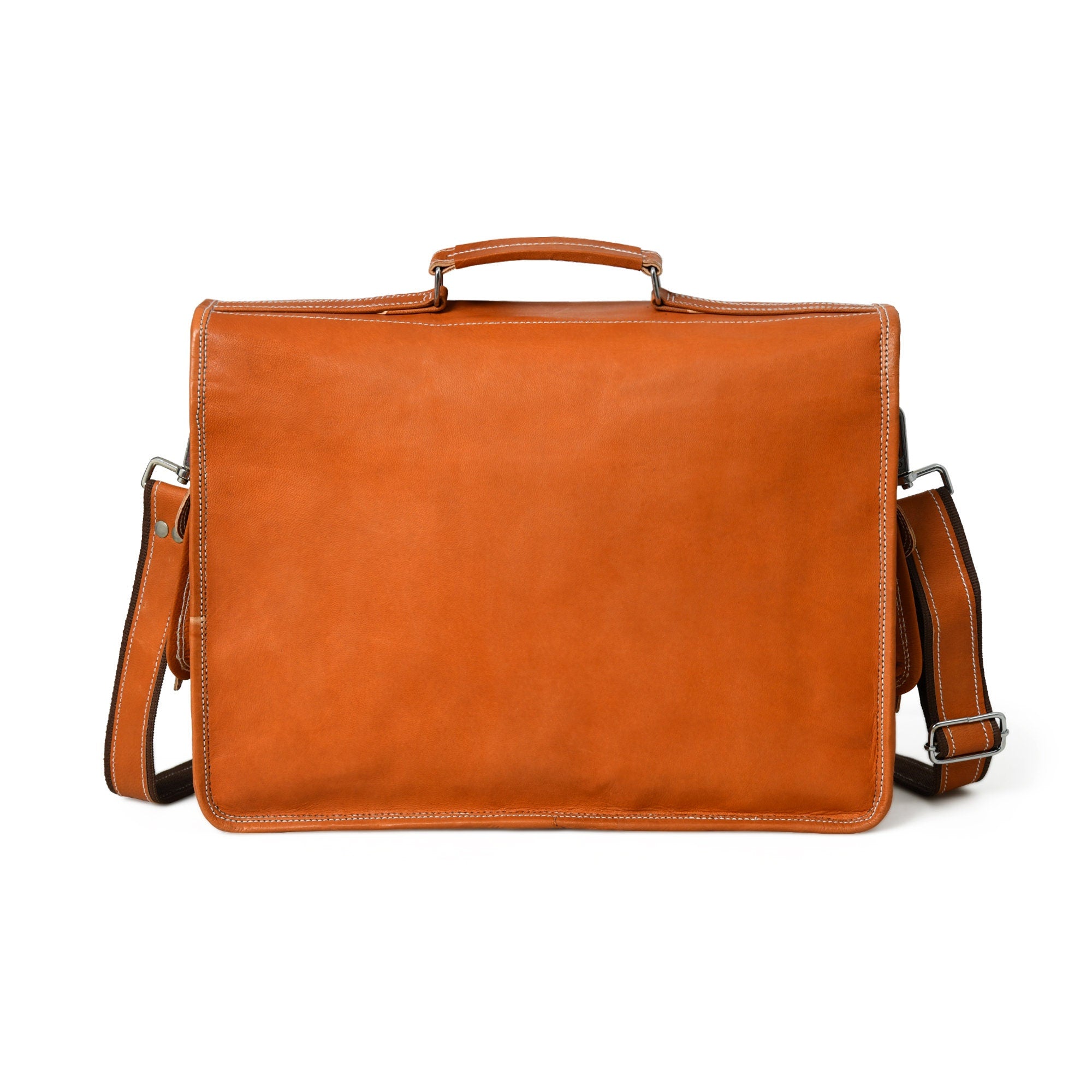 Personalized Genuine Leather Laptop Bag – Custom Leather Bag