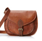 Women's Vintage Brown Leather Crossbody Sling Bag